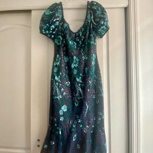 NWOT Marchesa Notte Embellished Midi Dress, Size 6